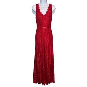Windsor Lace V-Neck Dress, Red, Size 9/10, NWOT